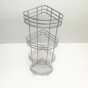 4-Tier Mensola Unità Moderna Dell'organizzatore di Immagazzinaggio Mensola Angolo di Visualizzazione Free Standing Bagno Cremagliera