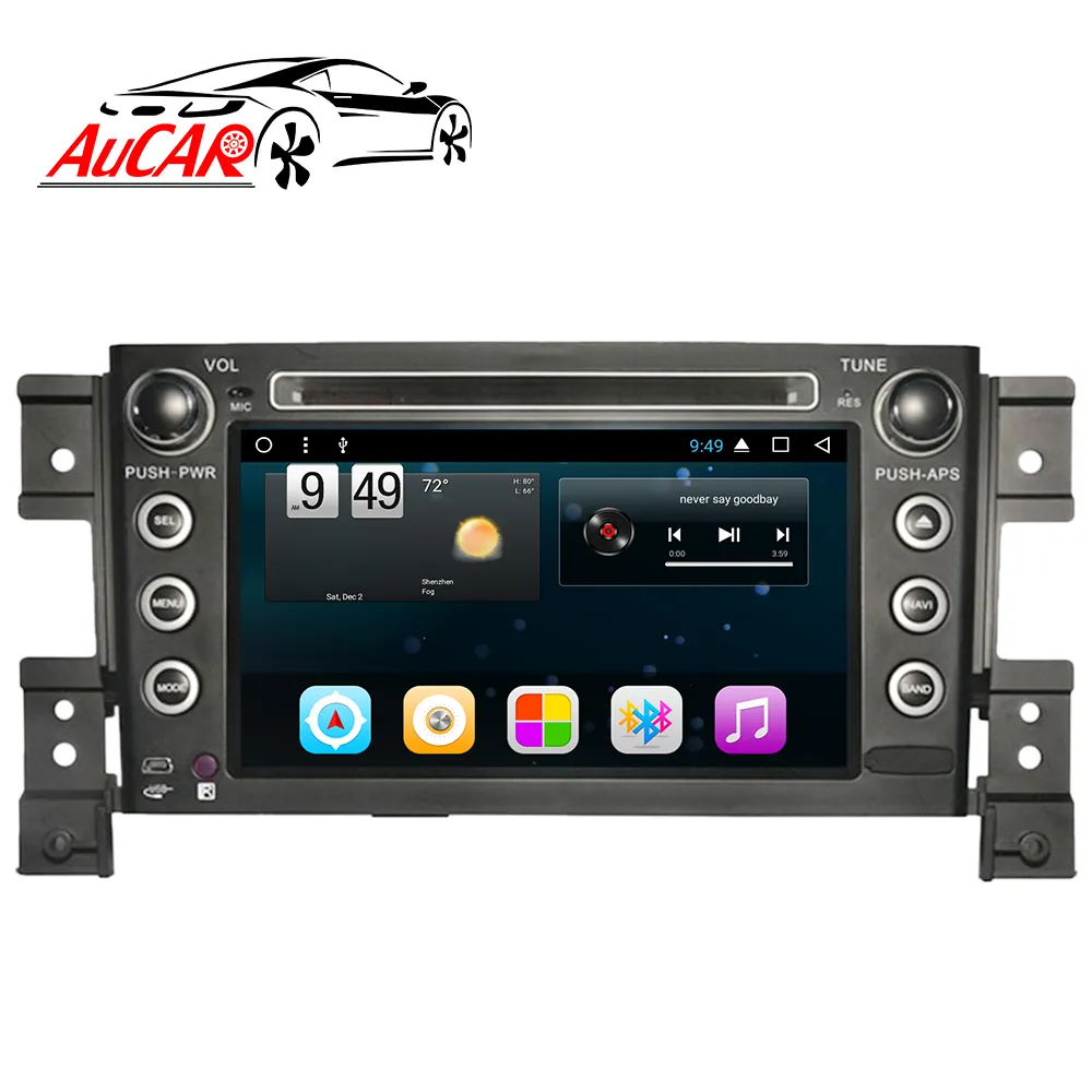 Aucar 7 "Android 10 Auto Radio Voor Suzuki Grand Vitara 2005-2013 Touch Screen Stereo Video Audio Gps navigatie Auto Multimedia