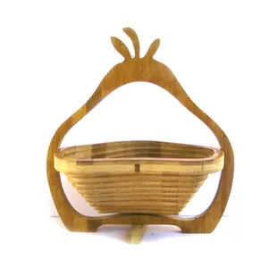 叶梨形状木盆杯垫竹柳水果礼品多功能篮坚果托盘收纳服务板