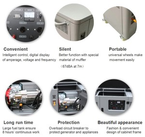 AC Ba Giai Đoạn 8kw 10kva Cách Âm Máy Phát Điện Xăng Di Động - Product Image 4