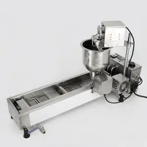 Minifabricante de rosquinha para fritura, minifabricante automático comercial/para massa com 3 conjuntos de molde grátis
