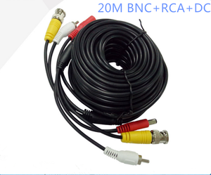 20 M BNC + RCA + DC cable CCTV video security <span class=keywords><strong>camera</strong></span> video power coaxial cable - Product Image 1