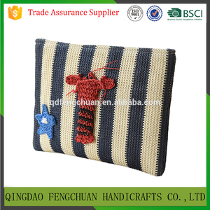 Comercio al por mayor de dama de la moda de paja bolsa de embrague - Product Image 2