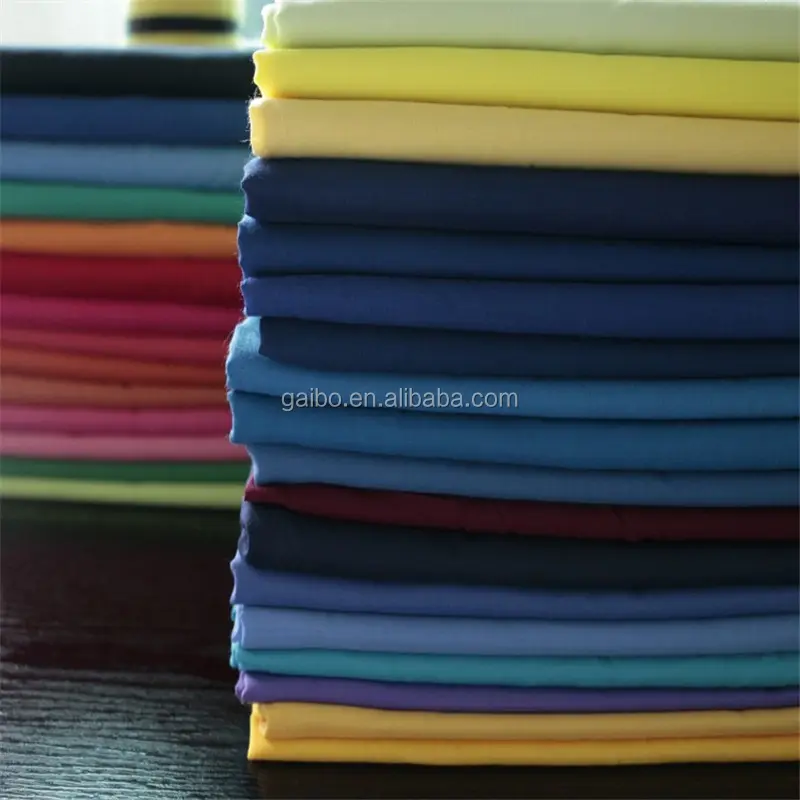 Chất Lượng Cao Phản Ứng Nhuộm T/C 65 Polyester 35 Cotton Áo Sơ Mi Nam Vải Poplin
