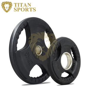 Tri-grip Black <strong>Rubber</strong> <strong>Weight</strong> <strong>Plates</strong> - Product Image 3