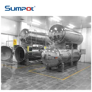 SUMPOT automatica completamente automatica immersione in acqua autoclave sterilizzatore storta per l'industria alimentare