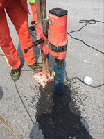 Máquina Perforadora de Núcleos de Diamante para Señalización Vial de Seguridad, con Brocas para Tachuelas de Carretera IL300 de 143 mm