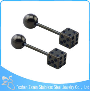 Fabrik großhandel piercing kostenlose probe benutzerdefinierte unterschiedlich geformte zunge ring - Product Image 5