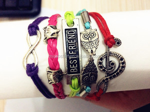 Moda Infinito <span class=keywords><strong>Esperanza</strong></span> Encantos de Cuero Trenzado Pulsera Cinta <span class=keywords><strong>Contra</strong></span> El Cáncer - Product Image 3