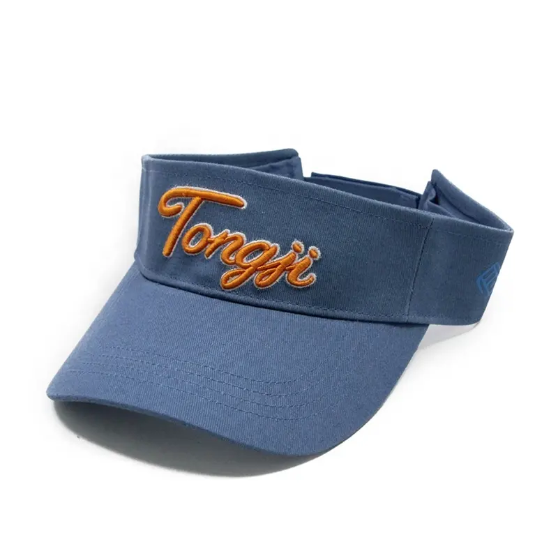 100% cotton custom embroidery visor hats wholesale sun visor caps