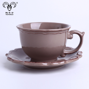 Set di Tazze da Caffè in Ceramica Europea con Piattino, Tazza per Cappuccino <span class=keywords><strong>e</strong></span> Latte, Design Elegante <span class=keywords><strong>e</strong></span> Spesso - Product Image 3