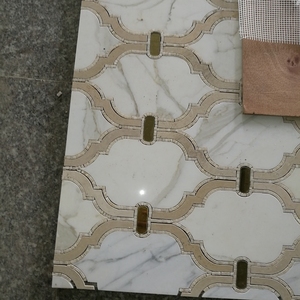 Cornice di <span class=keywords><strong>fiori</strong></span> mattonelle di mosaico di marmo per pavimenti - Product Image 6