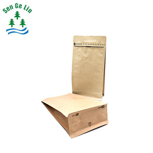 refermable zipper fond plat <span class=keywords><strong>café</strong></span> poche kraft papier sac d'emballage de <span class=keywords><strong>café</strong></span> avec vanne d'air - Product Image 2