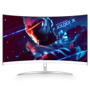 Noir/blanc en gros 27 "pouces 2K 144HZ moniteur LED sans cadre incurvé pour ordinateur de jeu pc CE Rohs 12V DC