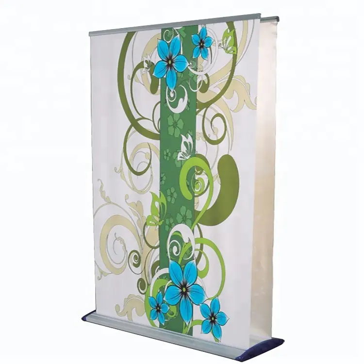 A4 doublesides hecho en China marketing banners rodillo escritorio pantalla roll up soporte de la bandera