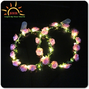 Diadema <span class=keywords><strong>de</strong></span> <span class=keywords><strong>Flores</strong></span> <span class=keywords><strong>de</strong></span> Plástico LED Duradera <span class=keywords><strong>para</strong></span> <span class=keywords><strong>Niñas</strong></span>, Ideal <span class=keywords><strong>para</strong></span> Bodas y Vacaciones en la Playa - Product Image 5