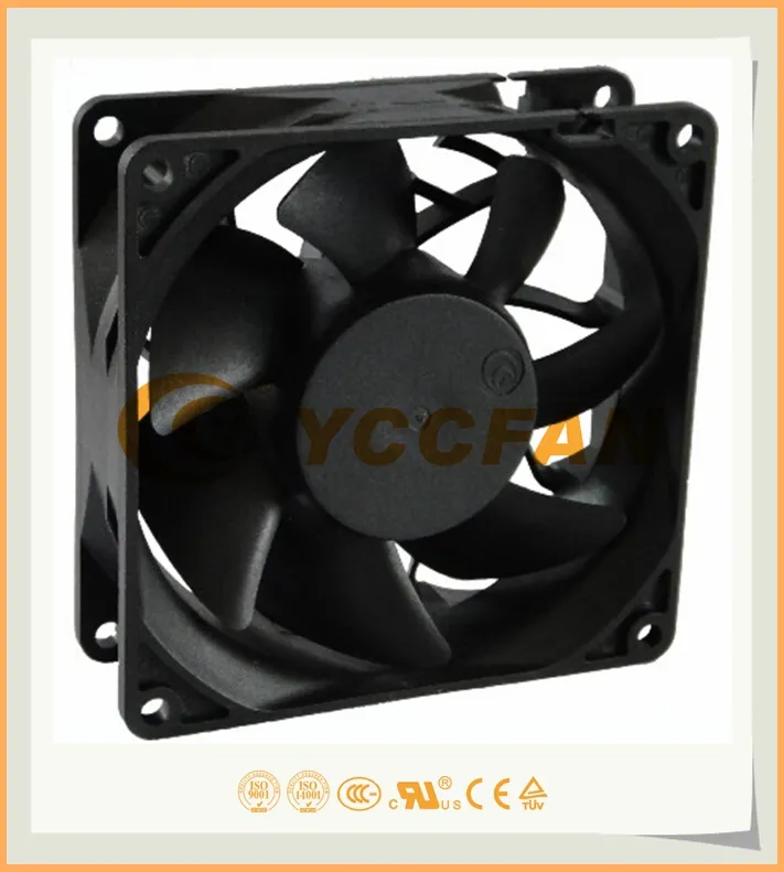 Hoge Cfm Stille Waterdichte IP68 Dc Fan 12V 24V 48V Dc 92Mm Fan