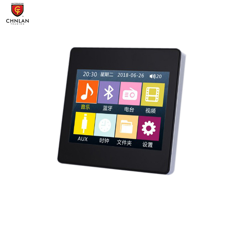 CH1866 умный беспроводной MP3 FM 3,5 "сенсорный синий в стене усилитель аудиосистемы