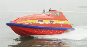Barco de resgate rápido marinho totalmente fechado, frp de alta velocidade