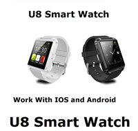 Montre connectée U8, bleu, pour IPhone 8 S4, Note 3, HTC, Android, téléphone IOS, GT08, DZ09
