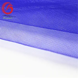 2021 30D Heldere Blauwe Nylon Mesh Stof Voor Bruiloft Stoffen