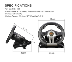 PXN-V3II fábrica vibración volante de carreras para PC/PS3/PS4/<span class=keywords><strong>XBOX</strong></span>/interruptor - Product Image 3