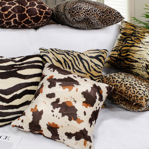 Copricuscino in peluche <span class=keywords><strong>con</strong></span> stampa leopardata e leopardata a buon mercato grande copricuscino classico personalizzato Whosale regalo federa - Product Image 1