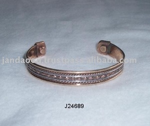 <b>Magnetic</b> 100 % <b>Magnetic</b> Copper Bracelets with Wire Pattern Wearing It Has Health Benefits <b>Magnetic</b> Therapy Bracelet - Product Image 2