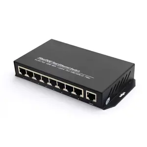 155 เมตร 9 Lan พอร์ต POE switch 20 กิโลเมตร