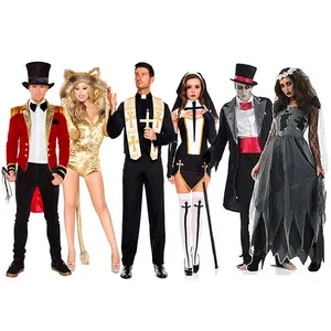 China manufacturer supplier wholesale OEM adult couple man woman tv & movie disguise party festival Carnival Halloween costumes