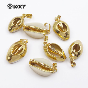 Pendekatan Baru WT-P547 Mode Liontin Cangkang Celup Emas Alami Kecil Liontin Kulit Sapi Kecil Cantik JP026 JP027 - Product Image 3