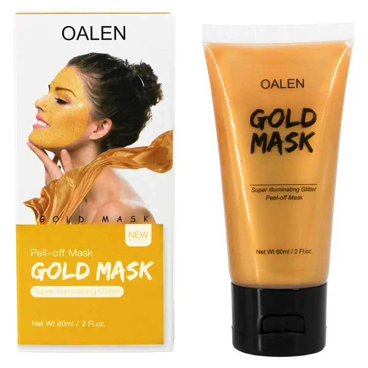 Частная этикетка с покрытыем цвета чистого 24 каратного анти-морщинки золото Коллаген Увлажняющая шелушиться Золотая маска для лица