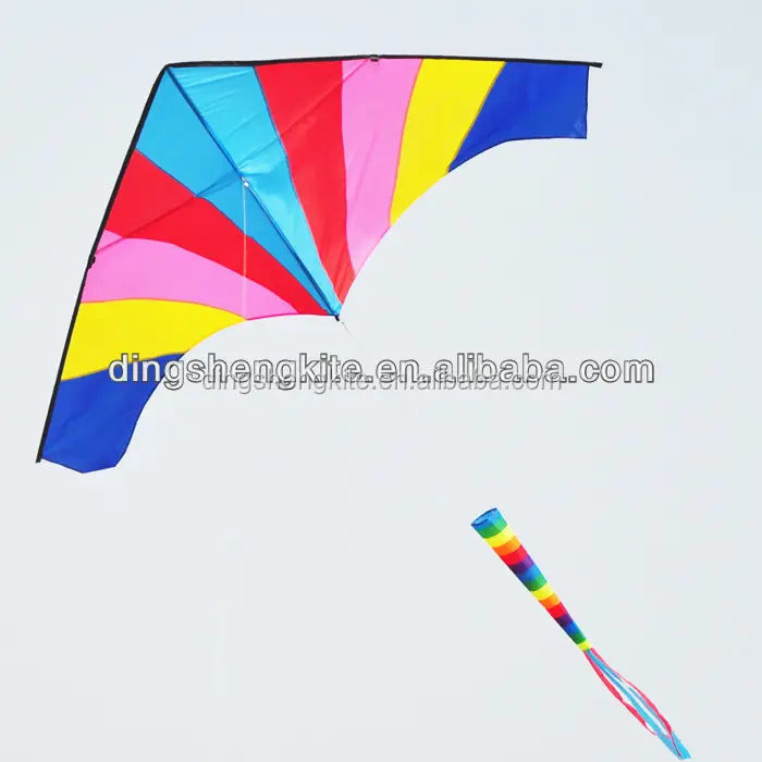 Kite delta para gatos arco-íris e praia, grande colorida 3m