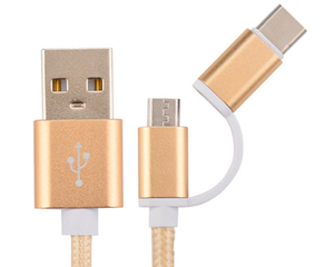 Fast <span class=keywords><strong>ชาร์จ</strong></span><span class=keywords><strong>2</strong></span> <span class=keywords><strong>In</strong></span> <span class=keywords><strong>1</strong></span> Micro USB Cable <span class=keywords><strong>Type</strong></span> <span class=keywords><strong>C</strong></span> ถักไนลอนข้อมูล Sync สำหรับ Samsung Android - Product Image 5