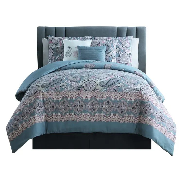Wholesale fashion design 7pc comforter sets bed in bag