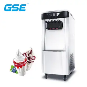 CE onaylı üç lezzet yumuşak dondurma yapma makinesi/Yılan makinesi