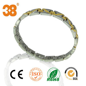 <span class=keywords><strong>2000</strong></span> <span class=keywords><strong>Gauss</strong></span> Meilleur Bracelet magnétique Hommes Or Argent Acier inoxydable - Product Image 4