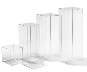 Vente en gros d'usine, piédestaux modernes en acrylique transparent, présentoirs de magasin personnalisés - Product Image 1