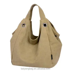 Vrouwen Eenvoudige Stijl Vintage Canvas Totes Hobo Bag Handtas Schoudertas