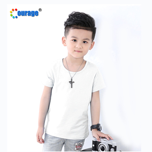 Sıcak satış çocuk süblimasyon % 100% polyester t shirt beyaz - Product Image 2
