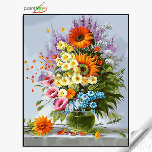 Paintboy DIY 40*50 <span class=keywords><strong>Peinture</strong></span> par numéros pour la décoration <span class=keywords><strong>de</strong></span> la maison, motifs <span class=keywords><strong>de</strong></span> vases <span class=keywords><strong>à</strong></span> <span class=keywords><strong>fleurs</strong></span> pour costumes - Product Image 1