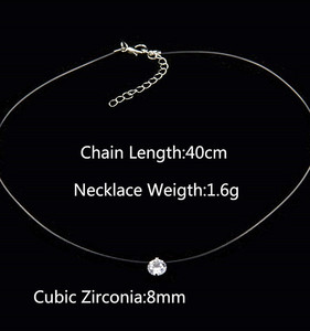 A buon mercato All'ingrosso Femminile Invisibile Trasparente Linea di Pesca Catena Della Clavicola Della Collana Del Rhinestone Choker - Product Image 2