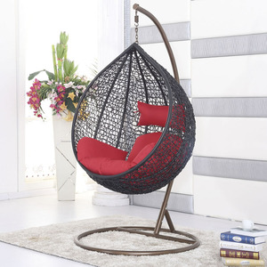 Liegender Außen balkon Aluminium Rattan hängende Schaukel Ei Stuhl - Product Image 4