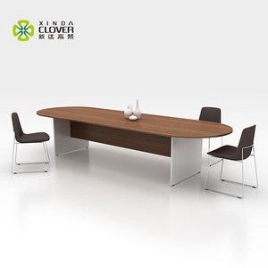 Trung Quốc Cao Cấp Thiết Kế Hiện Đại Đơn Giản Phong Cách Phòng Họp Văn Phòng Tếch Màu 10 Người Oval Gỗ Hội Nghị Bảng - Product Image 5