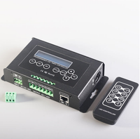 Controlador LED DMX con Control Remoto RF Programable BC-300 de 12V 24V, Controlador LED RGB Pixel