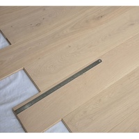 Tapis de sol en bois de chêne massif matelassé, bois de chêne européen lavé blanc et brossé