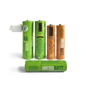 Batería recargable USB para juguetes eléctricos, pila AA de 1,2 V, 450mAh, Ni-MHx4, AAA