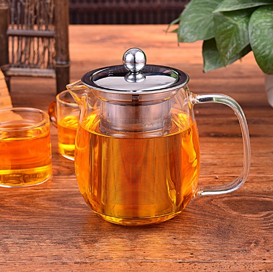 Borosilicate Glass Tea Pot With Infuser Heat-resistant Glass Pot For Tea