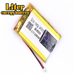 Plug 1,0-2 p 3,7 V 603550 1200 mAh rechargeable LiPo battery solar Li ion polymer lithium battery with PCM - Product Image 1