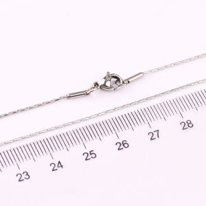Catena Sottile in <span class=keywords><strong>Argento</strong></span> con Maglie Quadrate e Rotonde Lunghe, Spessore 0,8mm, Personalizzabile, Antiossidante, con Chiusura a Moschettone - Product Image 4